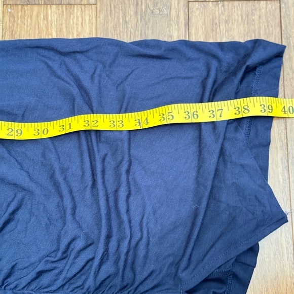 Daily Ritual Jersey Ruched Front Half-Sleeve Dress in Navy Blue Size Large - Picture 14 of 14